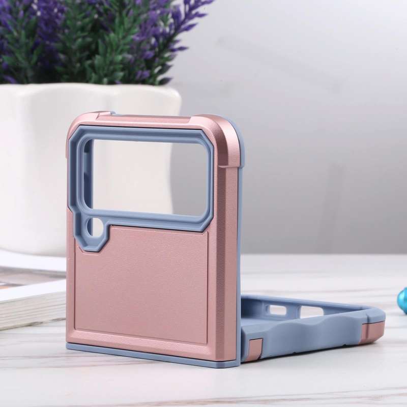 For Samsung Galaxy Z Flip4 Non-slip Shockproof Armor Phone Case(Rose Gold)