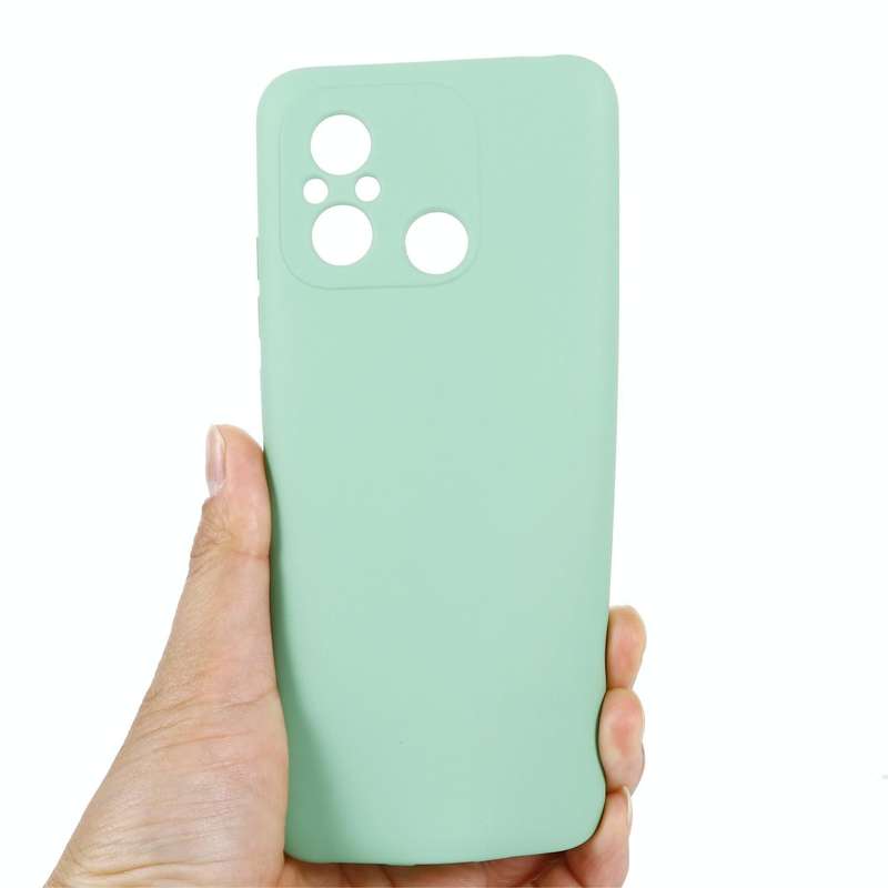 For Xiaomi Redmi 12C / 11A / Poco C55 Pure Color Liquid Silicone Shockproof Phone Case(Green)