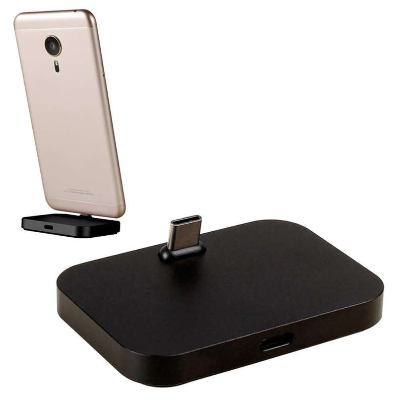 USB-C / Type-C Aluminum Alloy Desktop Station Dock Charger(Black)