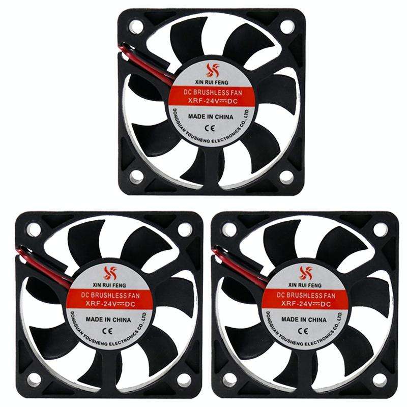3pcs XIN RUI FENG 12V Oil Bearing 5cm Silent DC Cooling Fan