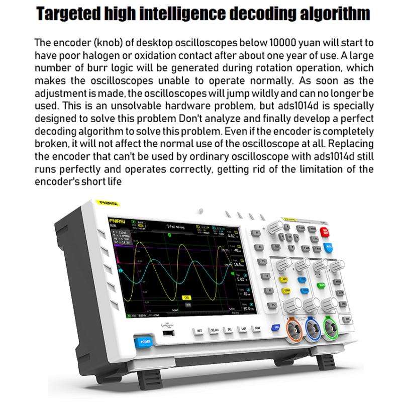 FNIRSI 1014D +P4100 Probe 2 in 1 Dual-channel 100M Bandwidth Digital Oscilloscope 1GS Sampling Si...