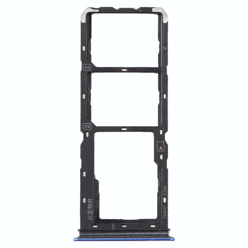 For vivo Y5s SIM Card Tray + SIM Card Tray + Micro SD Card Tray (Blue)