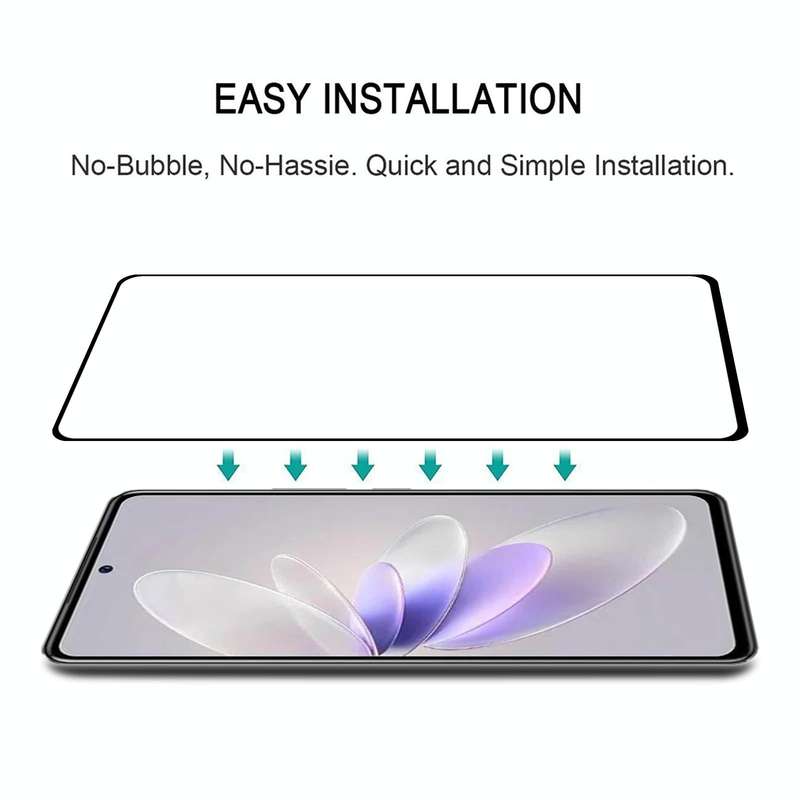For vivo V27 / V27 Pro 25pcs 3D Curved Edge Full Screen Tempered Glass Film