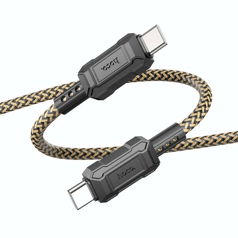 hoco X94 Leader 60W USB-C / Type-C to USB-C / Type-C Charging Data Dable, Length:1m(Gold)