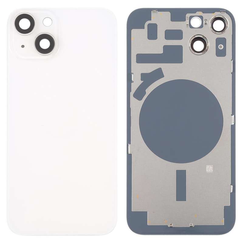 For iPhone 14 Back Housing Cover with Camera Lens(White)