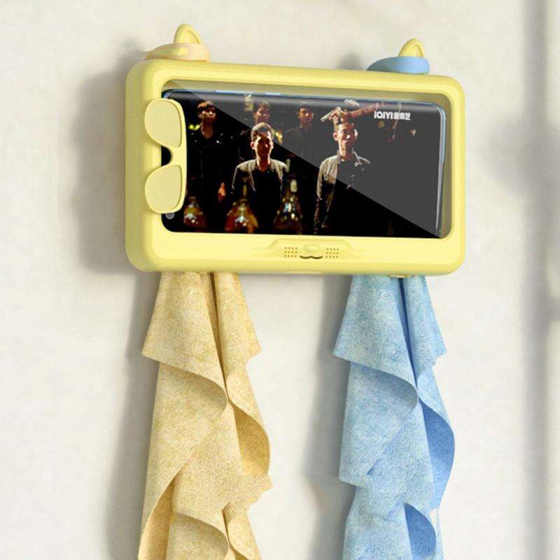 Bathroom Waterproof Mobile Phone Holder Bathing Watch TV Removable Touch Screen Phone Case(Green)