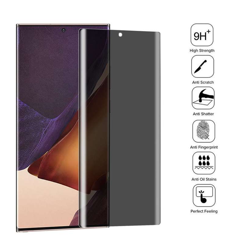 For Samsung Galaxy Note20 Ultra 0.3mm 9H Surface Hardness 3D Curved Surface Privacy Glass Film
