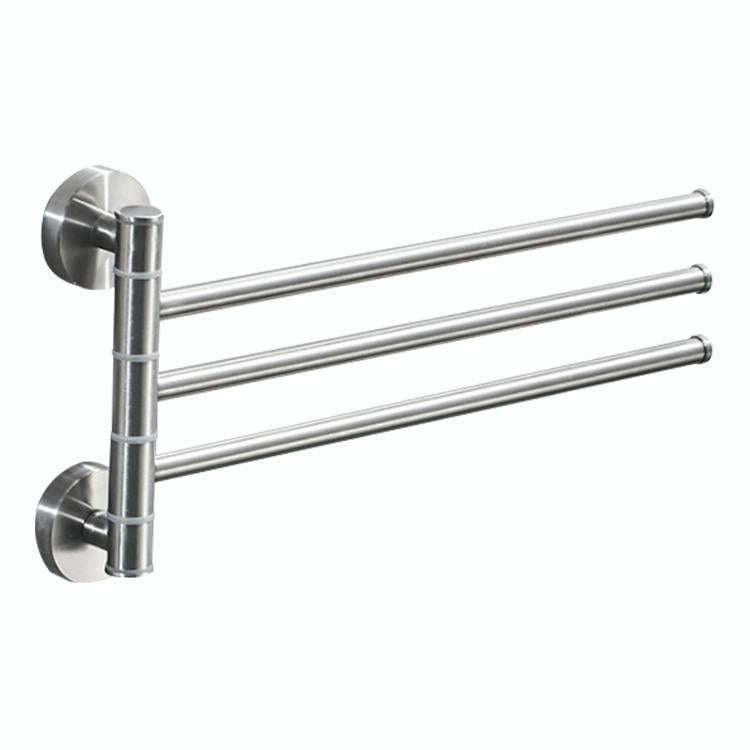 Stainless Steel Towel Bar Rotating Towel Rack Bathroom Kitchen Wall-mounted Towel Polished Rack H...