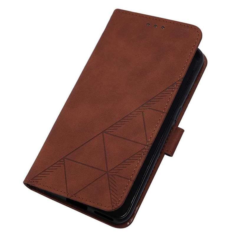 For OPPO Reno8 Crossbody 3D Embossed Flip Leather Phone Case(Brown)