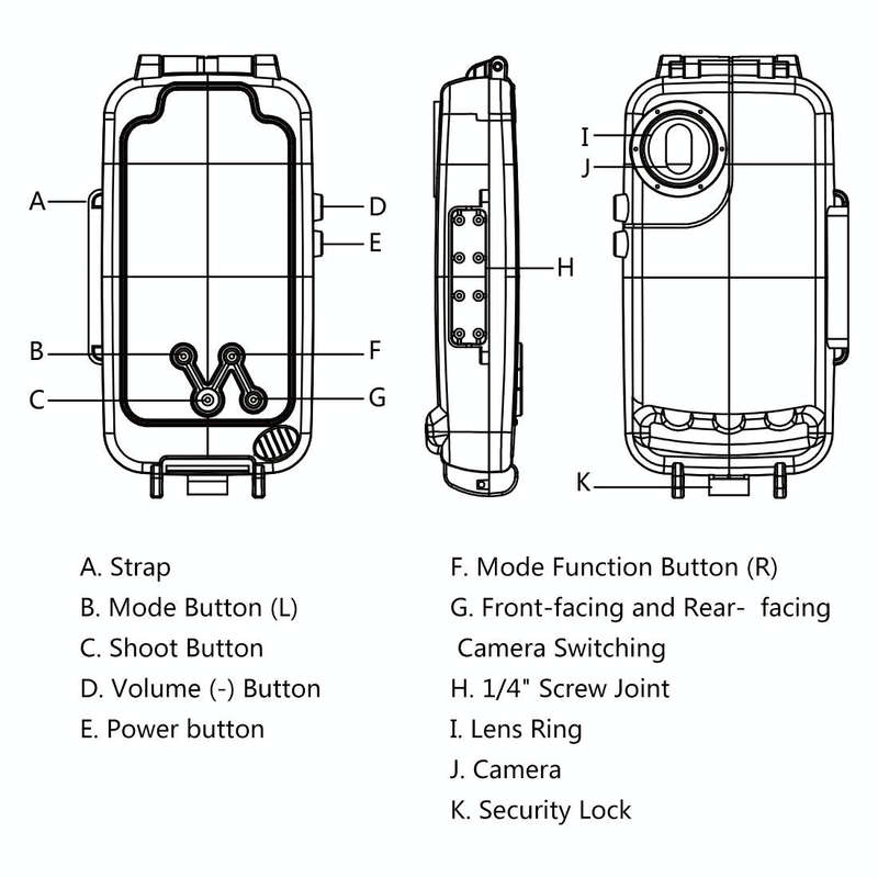 PULUZ PULUZ 40m/130ft Waterproof Diving Case for Huawei P20, Photo Video Taking Underwater Housin...