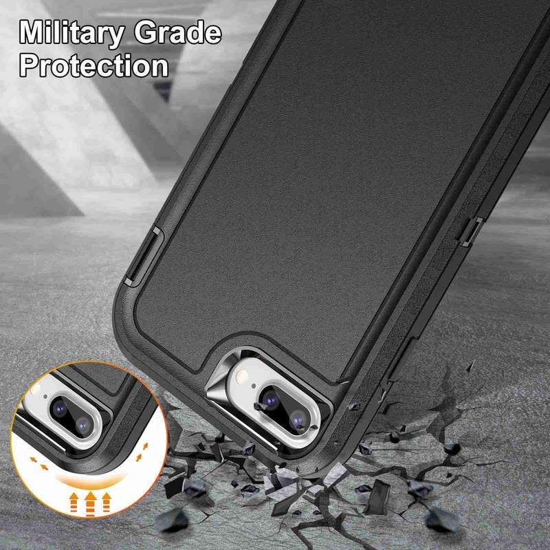 For iPhone 8 Plus / 7 Plus Life Waterproof Rugged Phone Case(Black)