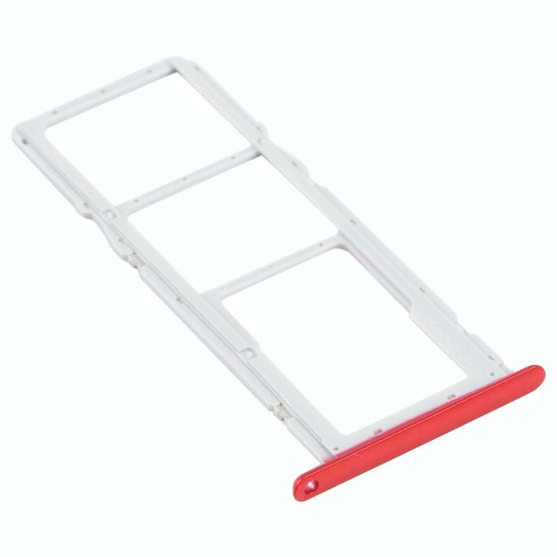 SIM Card Tray + SIM Card Tray + Micro SD Card Tray for LG K22 LMK200Z LMK200E LMK200B LM-K200 (Red)