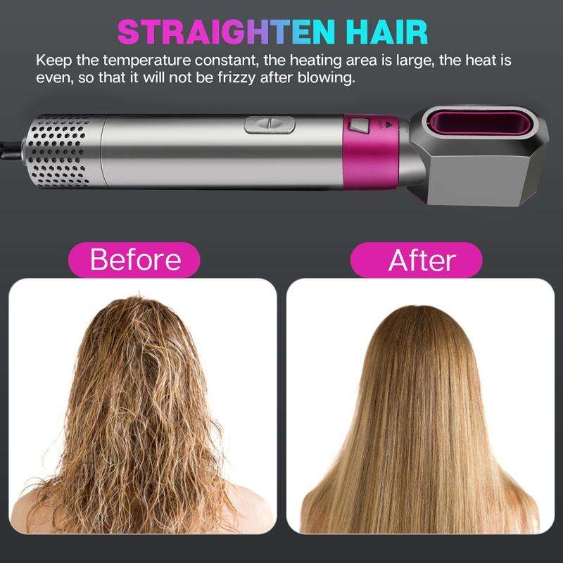 5 In 1 Hot Air Comb Automatic Curling Iron Square Model Hair Styling Comb Curling And Straighteni...