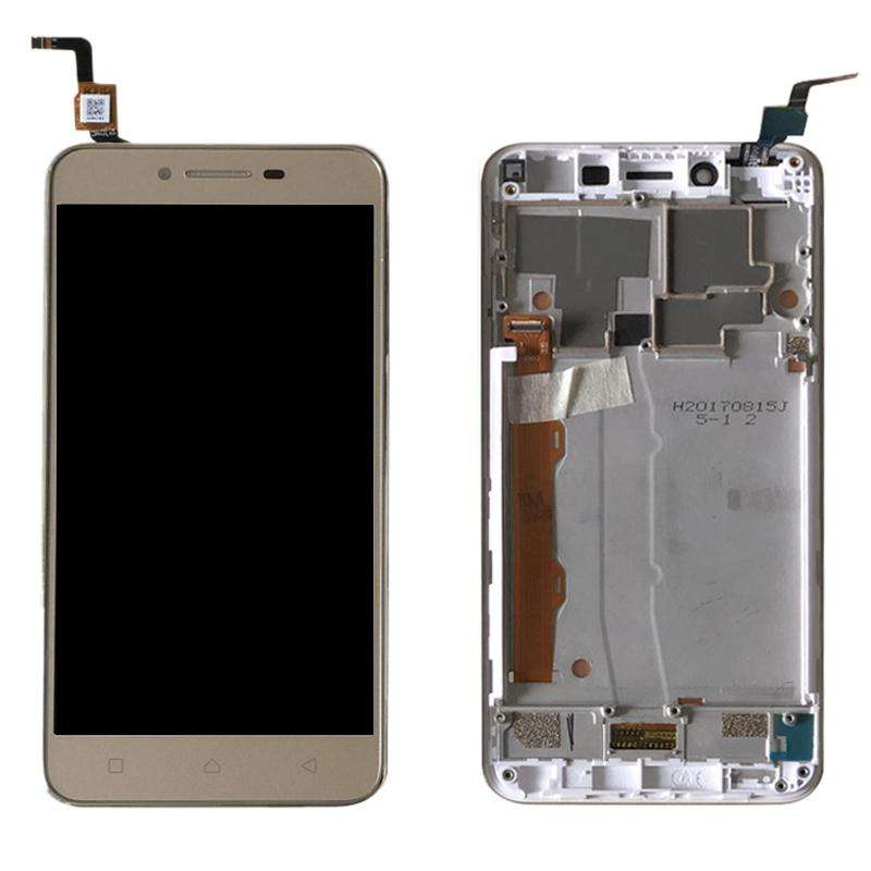 OEM LCD Screen for Lenovo Vibe K5 A6020A40 Digitizer Full Assembly with Frame (Gold)