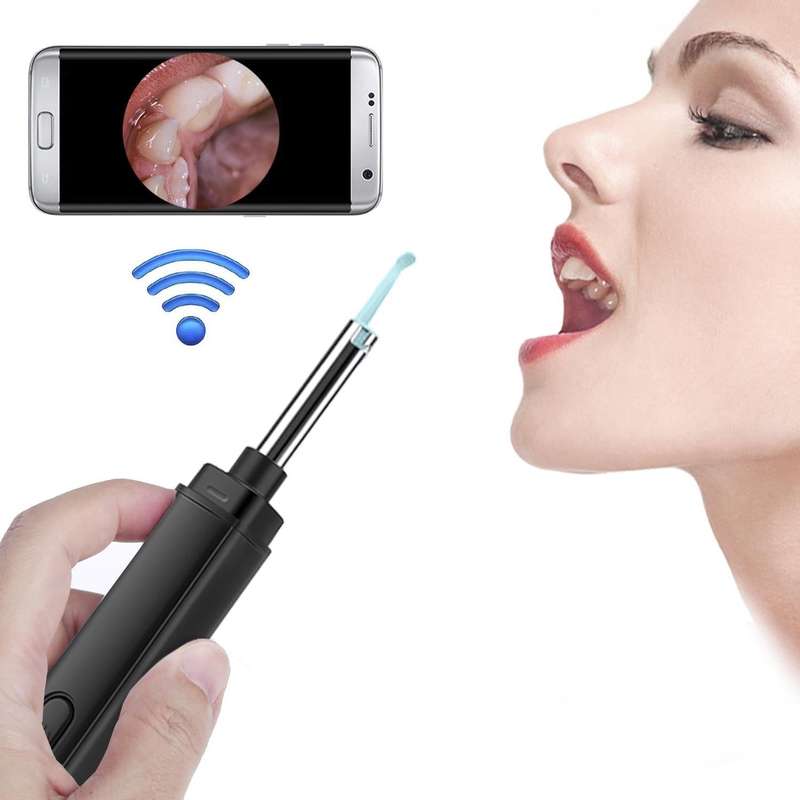 H02006 WiFi Smart Visual Ear Pick HD Digital Mouth Nose Ear Endoscope (White)