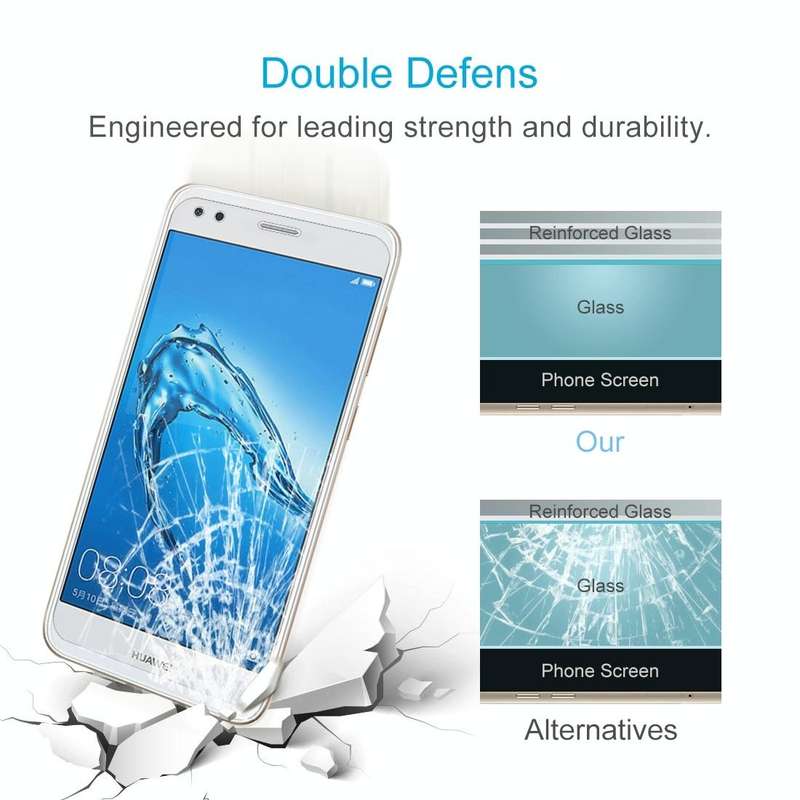 100 PCS for Huawei Y6 Pro (2017) 0.26mm 9H Surface Hardness 2.5D Curved Edge Tempered Glass Scree...