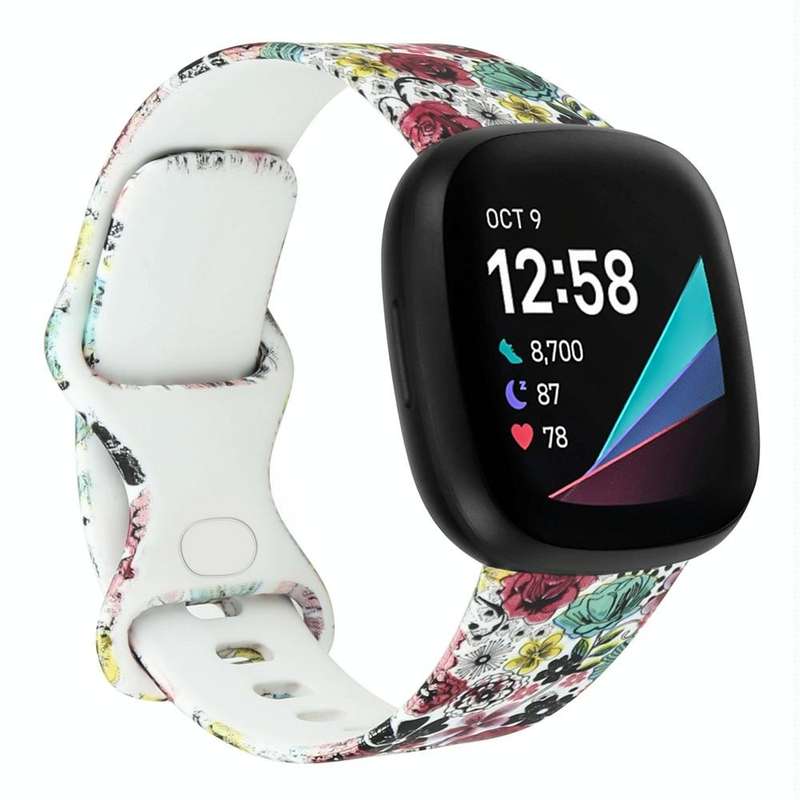 For Fitbit Versa 3 Printing Watch Band, Size: S (K)