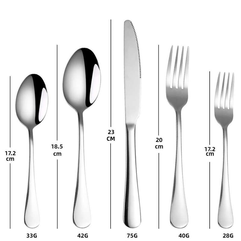 20 in 1 Stainless Steel Cutlery Steak Cutlery Set, Specification: True Color