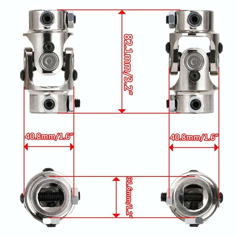 Car Modification 3/4 inch Steering Shaft Universal Joint