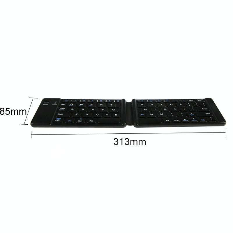 K018 USB Charging Foldable 67 Keys Bluetooth Wireless Keyboard (Silver)