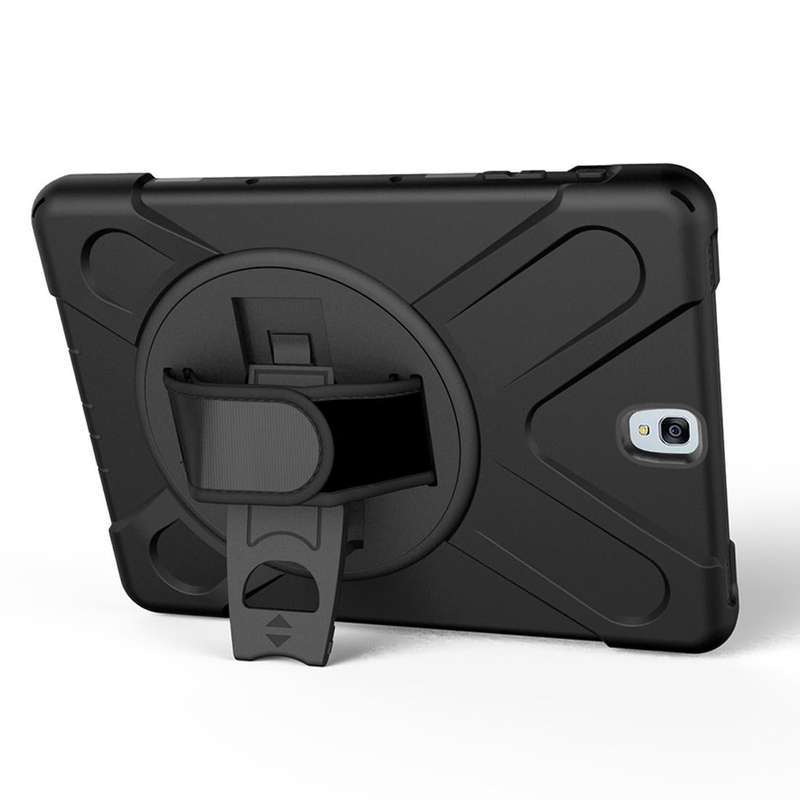 For Galaxy Tab S3 9.7 inch T820 360 Degree Rotation PC + Silicone Protective Case with Holder & H...
