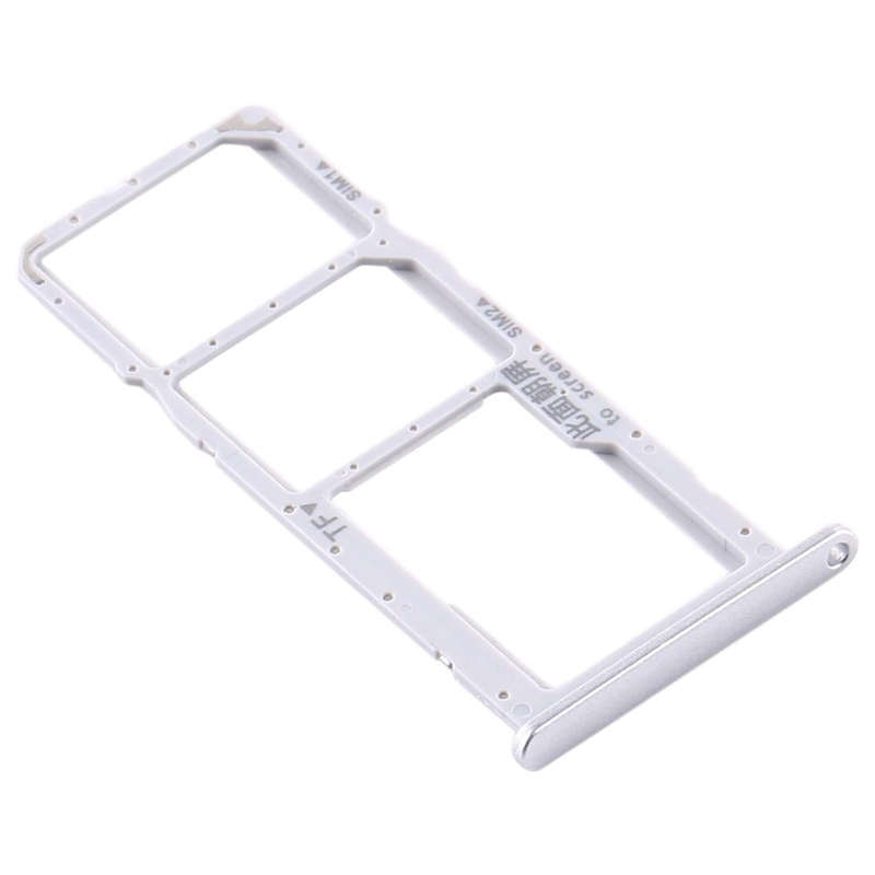 SIM Card Tray + SIM Card Tray + Micro SD Card Tray for Huawei Y6p (Silver)