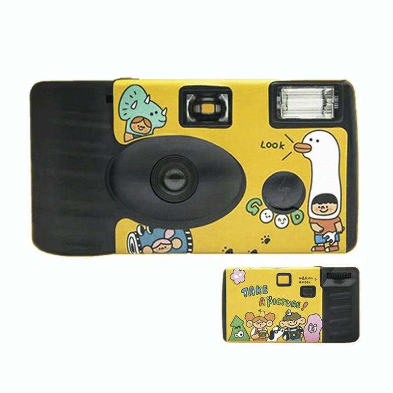 12pcs Cheers Retro Film Camera Waterproof Cartoon Decorative Stickers without Camera