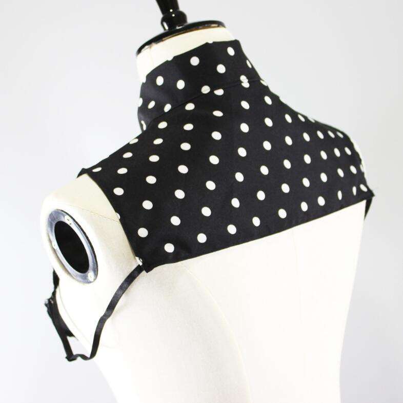 Dots Bow-knot Shirt Fake Collar Professional Outfit Decorated Collar(White Bottom)