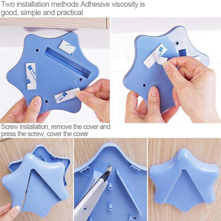 Effortless Bottle Can Opener Under the Kitchen Cabinet Countertop Lid Remover (Blue)