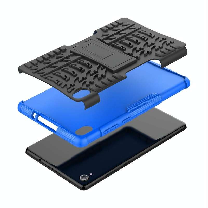 For Lenovo Tab M8 (2020) TB-8705F 8.0 inch Tire Texture Shockproof TPU+PC Protective Case with Ho...