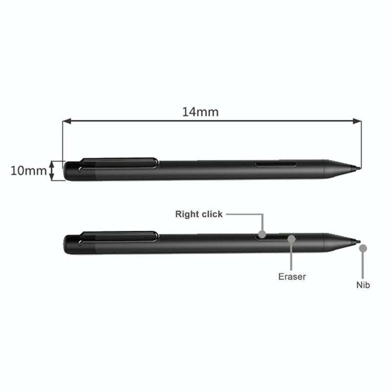 For Microsoft Surface 3 Pro 3/4/5/6/7/Book/Laptop/Go Pressure Touch Capacitance Pen(Black)