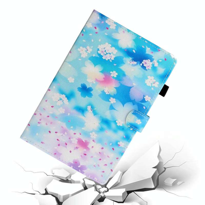 For Lenovo Tab M10 3rd Gen Coloured Drawing Smart Leather Tablet Case(Petal Rain)