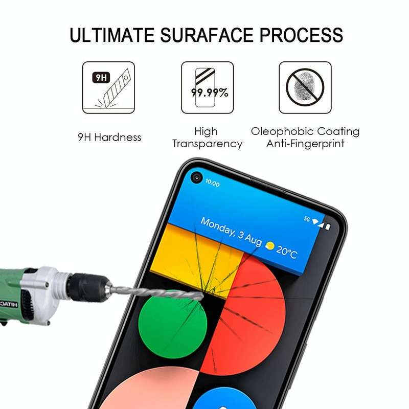 For Google Pixel 4a 5G Full Glue Full Cover Screen Protector Tempered Glass Film