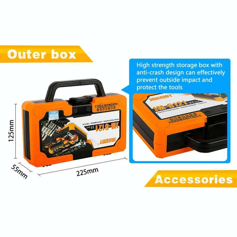 JAKEMY JM-6121 31 in 1 Professional Screwdriver Kit Disassemble Tool Screwdriver Set Multifunctio...