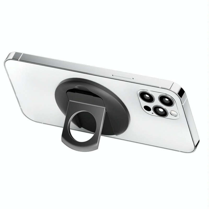 Magnetic Finger Ring Holder For MagSafe Phone MacBook Camera Mount Stand(Black)