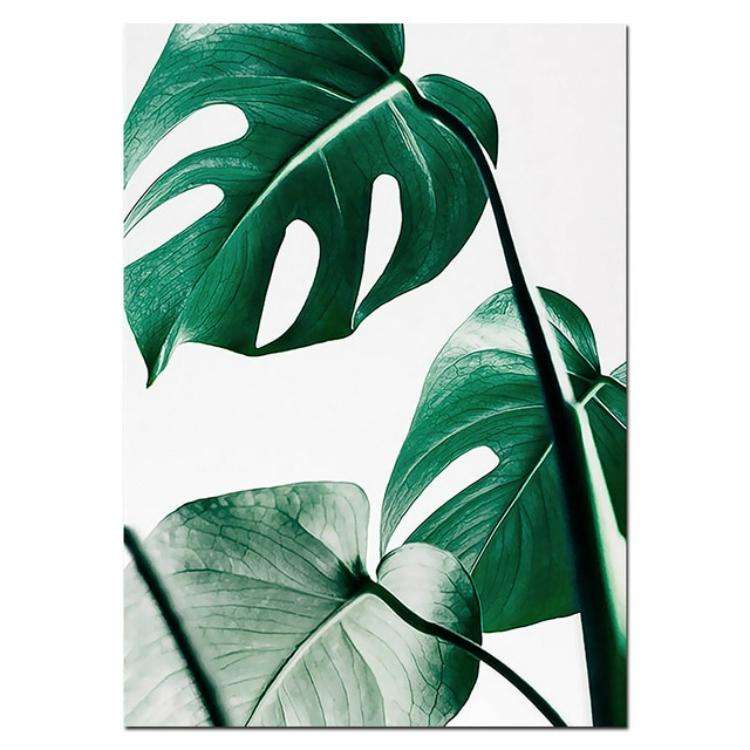 Plant Leaf English Letter Art Posters Prints Art Wall Pictures without Frame, Size:1520cm(Green L...