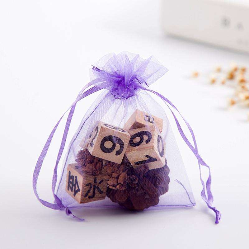 100 PCS Gift Bags Jewelry Organza Bag Wedding Birthday Party Drawable Pouches, Gift Bag Size:7X9c...