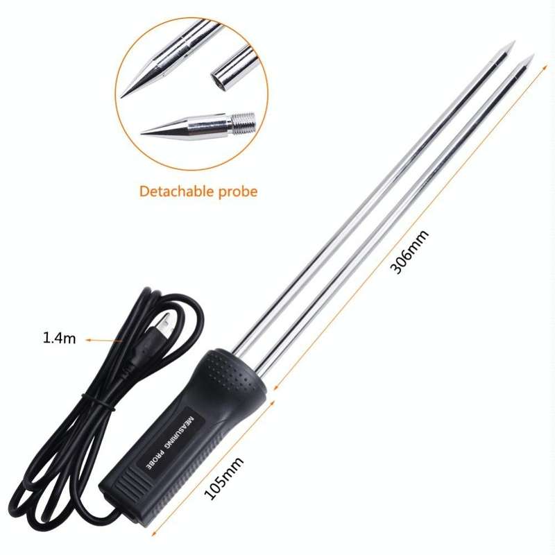 MD7822 Smart Grain Moisture Tester Ultra-Long Probe Digital Moisture Meter
