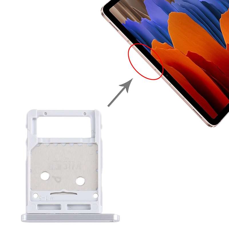 For Samsung Galaxy Tab S7 SM-T870/T875 SIM Card Tray + Micro SD Card Tray (Silver)