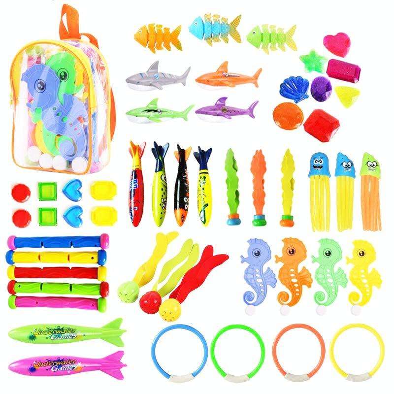 3PCS Fish Bones Diving Swimming Pool Toys Children Summer Water Toys