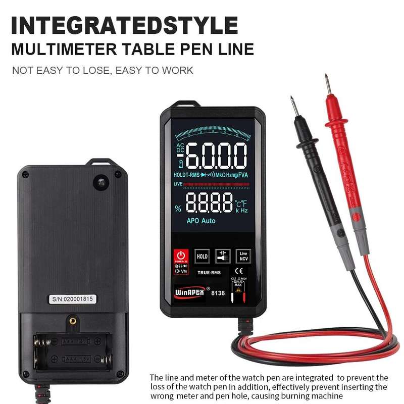 WinAPEX Smart Touch Screen Digital Multimeter, Model:8138