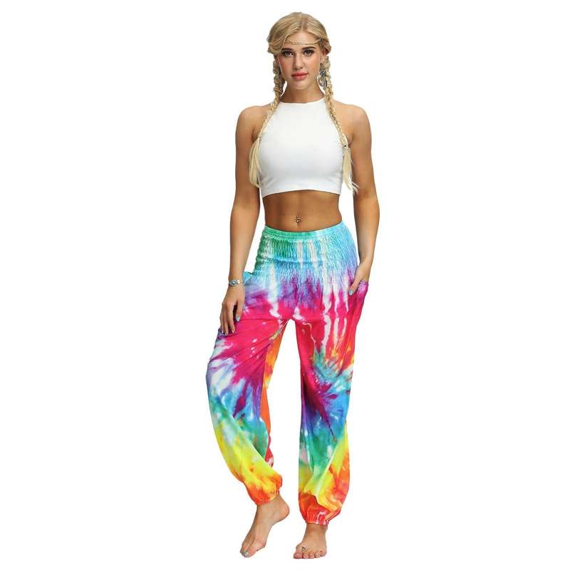 Tie-dye Gradient Beach Holiday Bloomers Suit (Color:Free Size Size:YCI055)