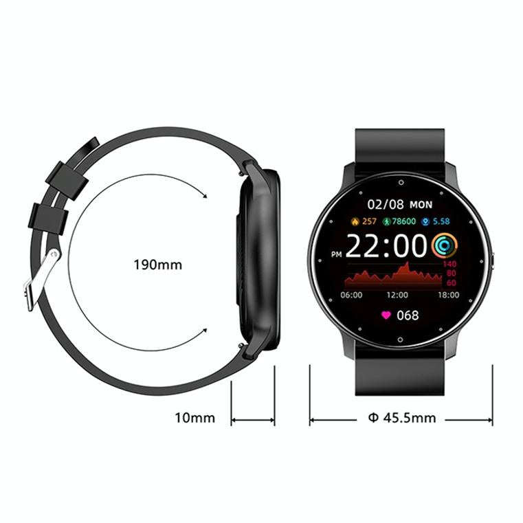 ZL02 Heart Rate Monitoring Pedometer Smart Watch(Blue)