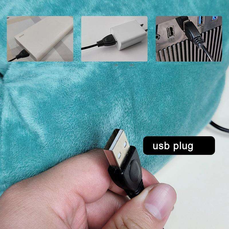 USB Heating Foot Warmer Comfortable Plush Foot Warmer(Pink)