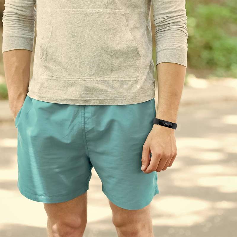 For Fitbit Inspire 2 TPE Watch Band, Size:L(Rock Cyan)