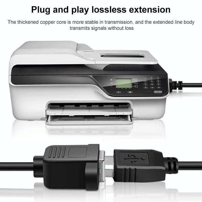 USB 2.0 Male to USB 2.0 Type-B Female Printer / Scanner Adapter Cable for HP, Dell, Epson, Length...