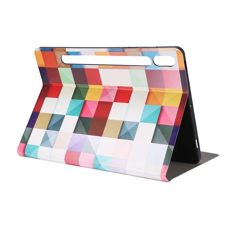 For Samsung Galaxy Tab S8 / Tab S7 Painted Voltage Pen Slot Tablet Smart Case(Fantasy Cube)