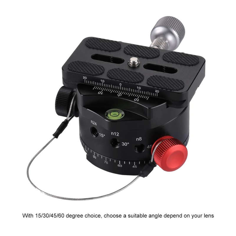 PULUZ Aluminum Alloy Panoramic Indexing Rotator Ball Head with Quick Release Plate for Camera Tri...