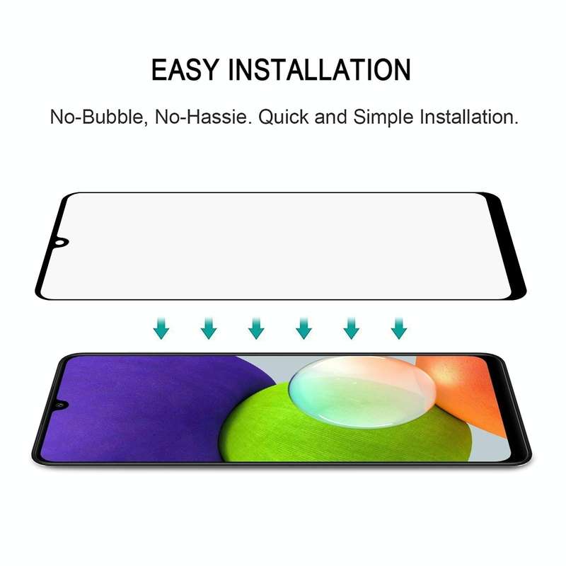 For Samsung Galaxy A22 4G 25 PCS Full Glue Full Screen Tempered Glass Film