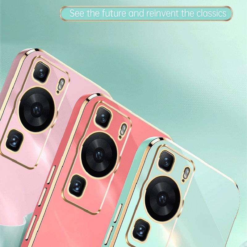 For Huawei P60 XINLI Straight Edge 6D Electroplate TPU Phone Case(Hawthorn Red)